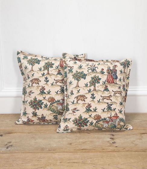 Sanderson Mediaeval Pastoral Print Cushion RT7033133