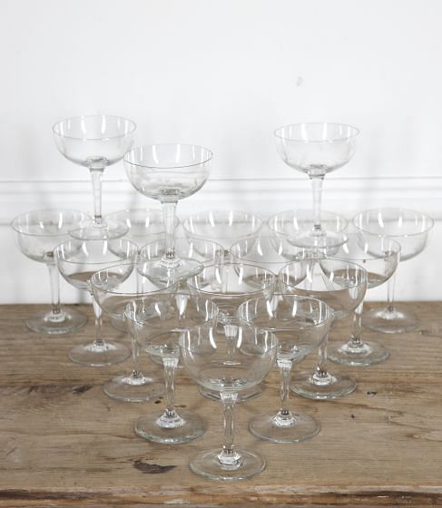 Set of 18 Vintage Champagne Coupes DA1515235