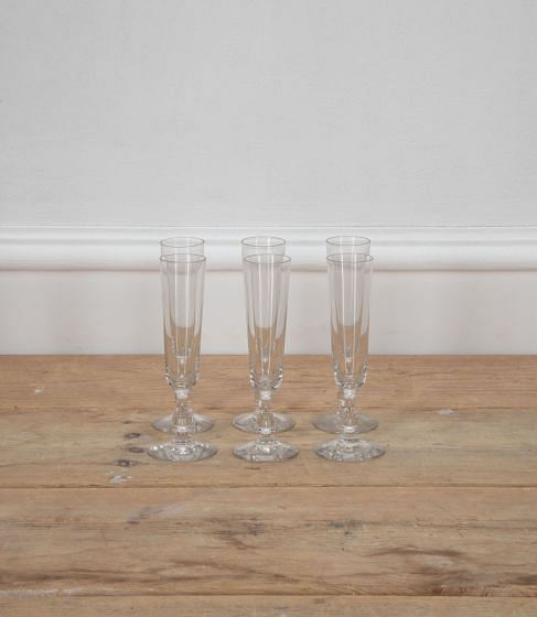 Set of Six 19th Century French Champagne Flutes DA7234079