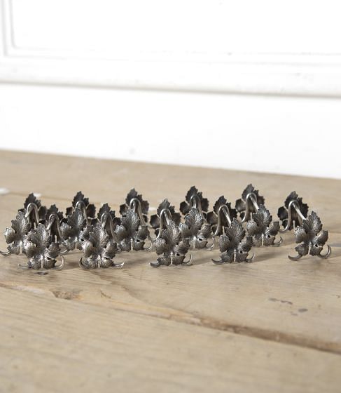 Set of Ten Silverplate Grape Leaf Knife Rests DA1517631