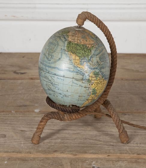 Small Mid Century Audoux Minet globe lamp LL2927830