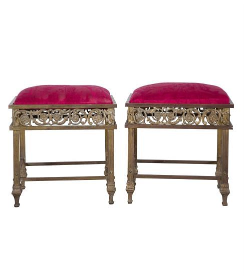 Pair of Brass Stools ST5258207