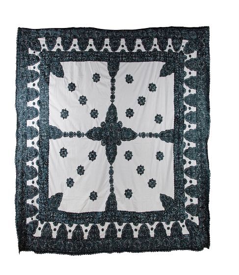 Moroccan Silk Embroidered Throw RT0153922