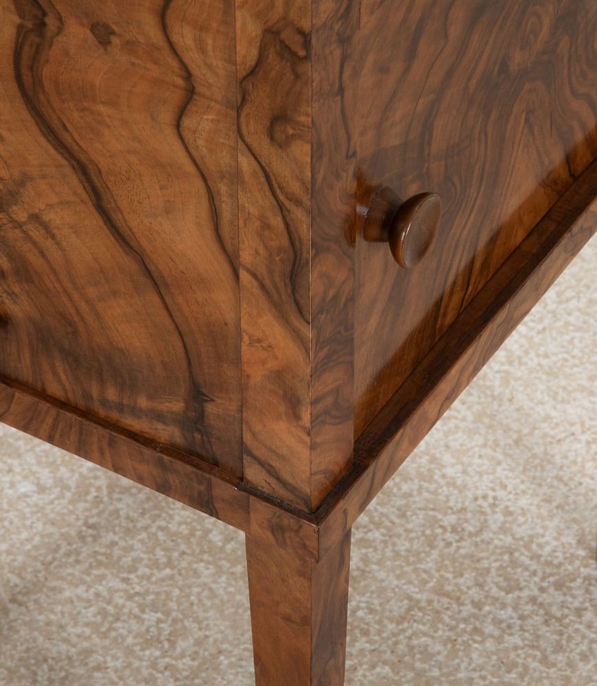 19th Century French Burr Walnut Nightstand BD5242378
