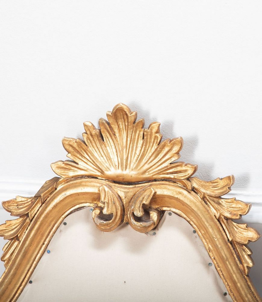 Pair of 20th Century Giltwood Italian Upholstered Bed Heads BD8037408