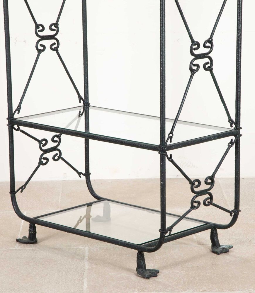 SALE: 20th Century French Metal Etagère Display Shelves BK0742313