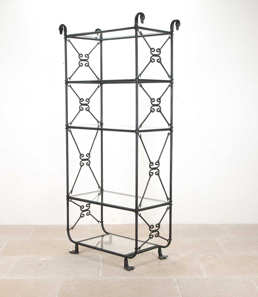 SALE: 20th Century French Metal Etagère Display Shelves BK0742313