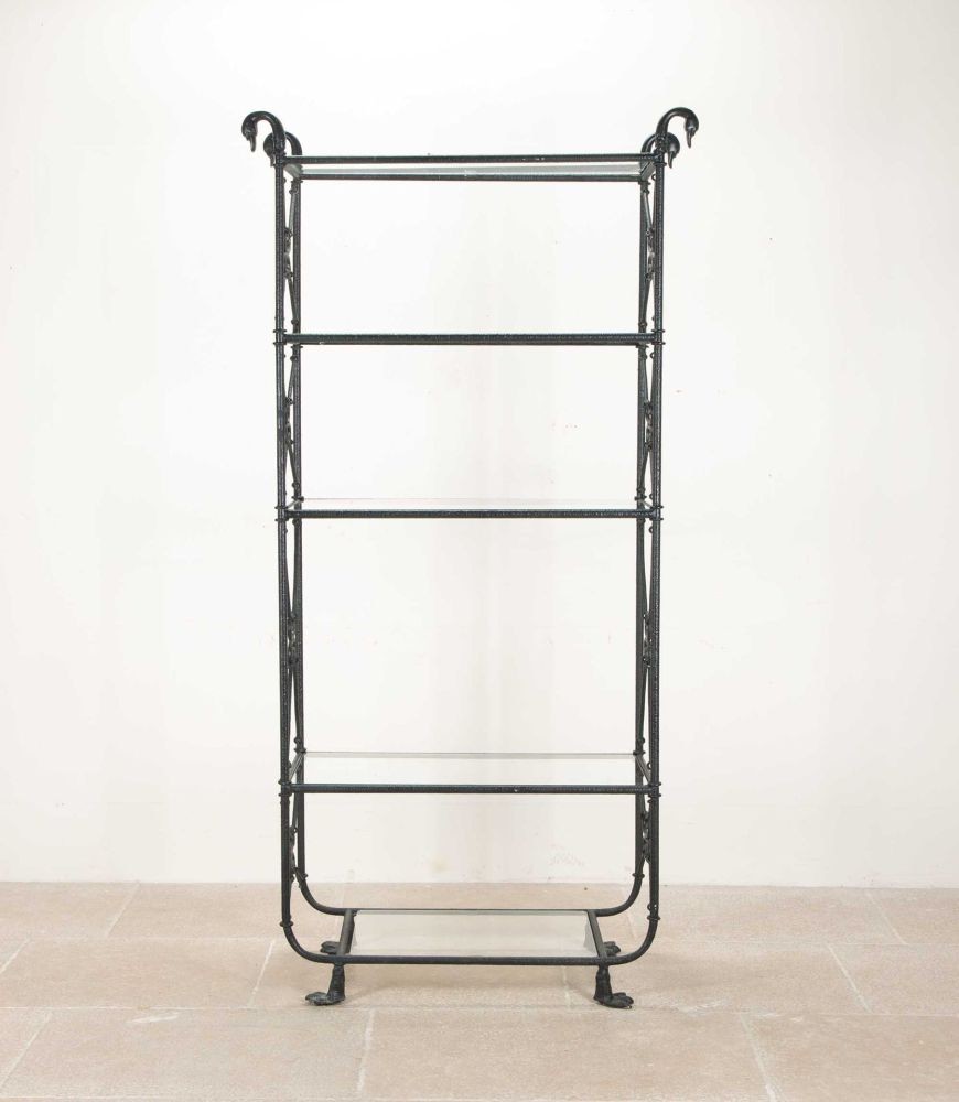 SALE: 20th Century French Metal Etagère Display Shelves BK0742313