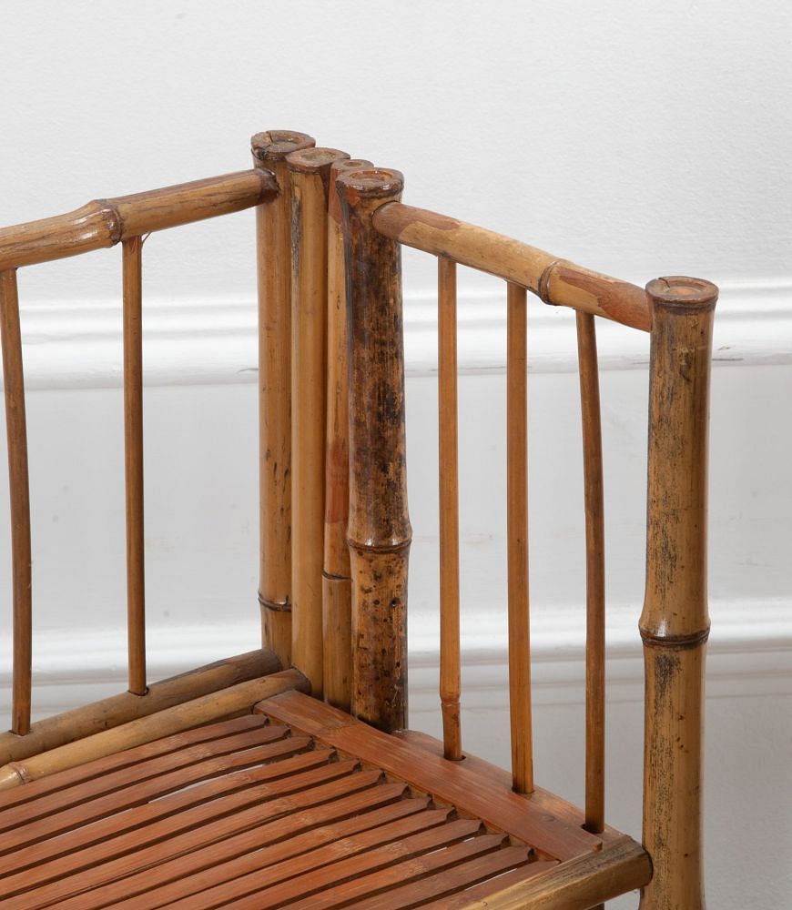 Pair of 20th Century French Folding Bamboo Bookcase Shelves BK1539443