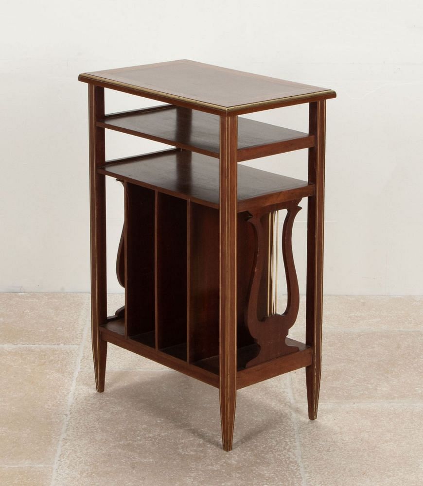 Tall 19th Century French Mahogany Canterbury BK1542000