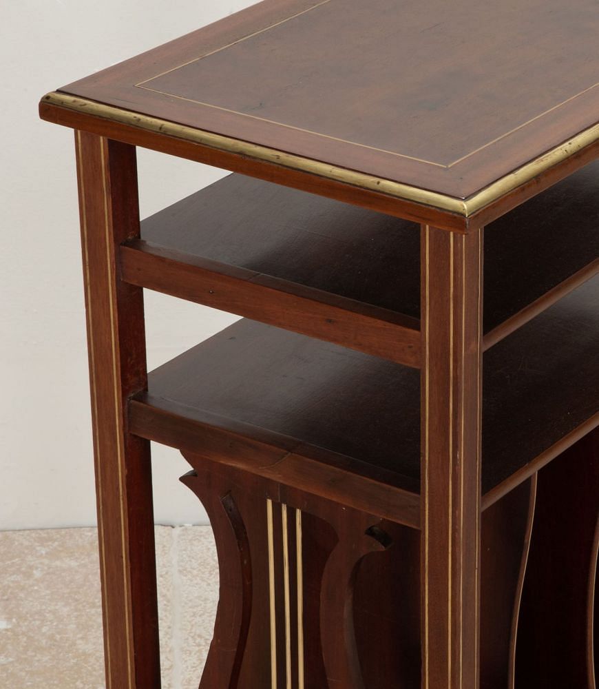 Tall 19th Century French Mahogany Canterbury BK1542000