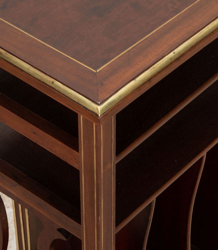 Tall 19th Century French Mahogany Canterbury BK1542000