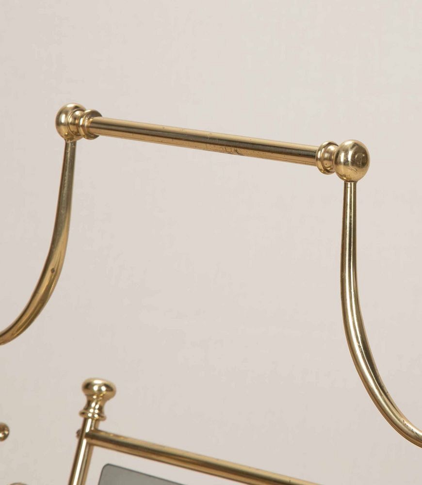 Mid-Century Spanish Brass and Glass Magazine Rack BK3842785