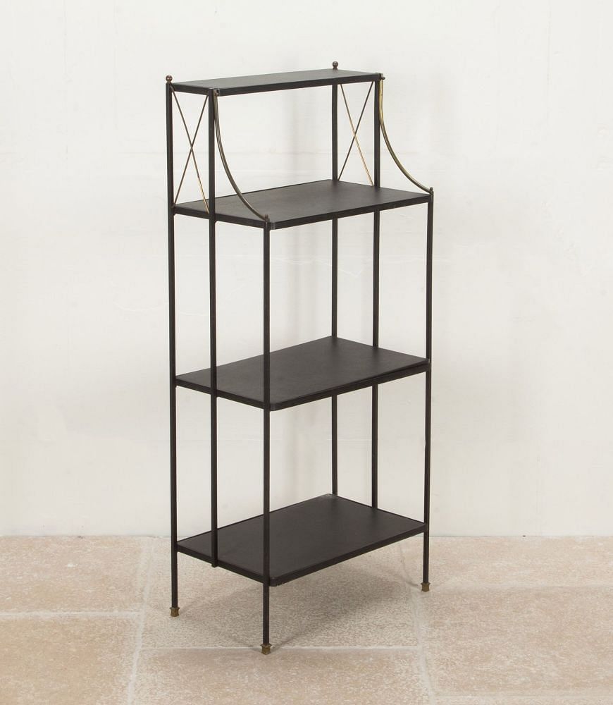 Mid-Century French Iron and Brass Étagère BK5241919