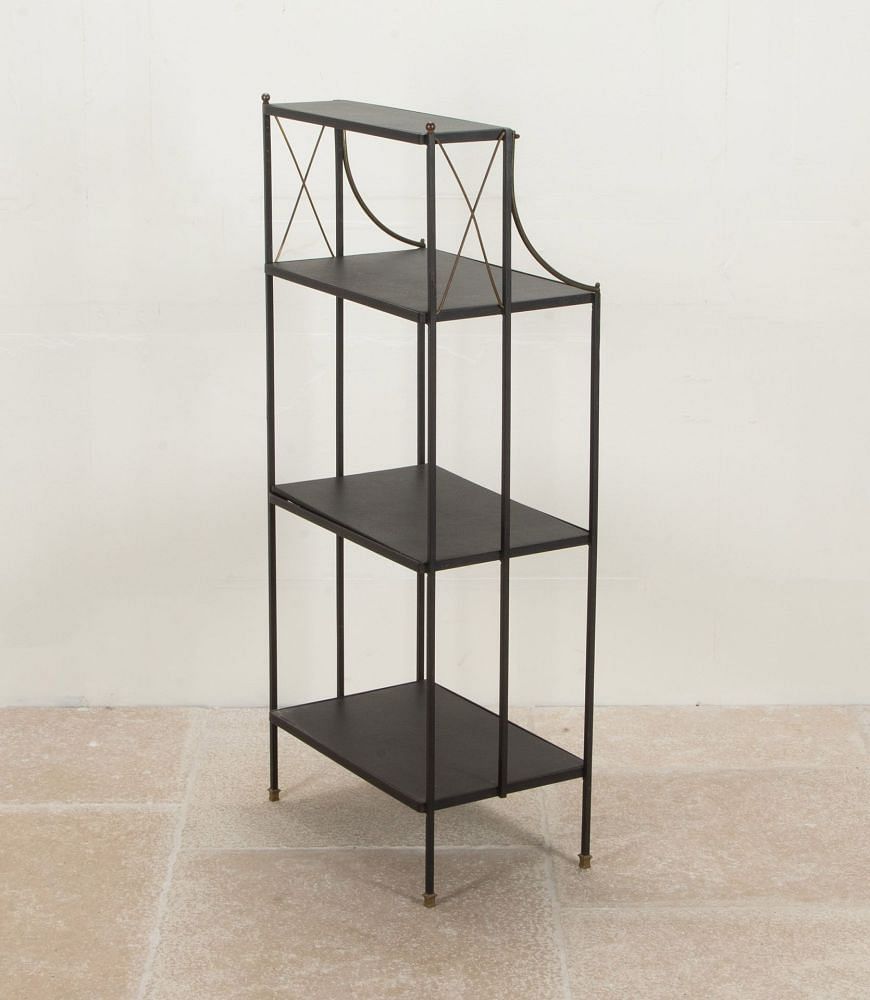 Mid-Century French Iron and Brass Étagère BK5241919