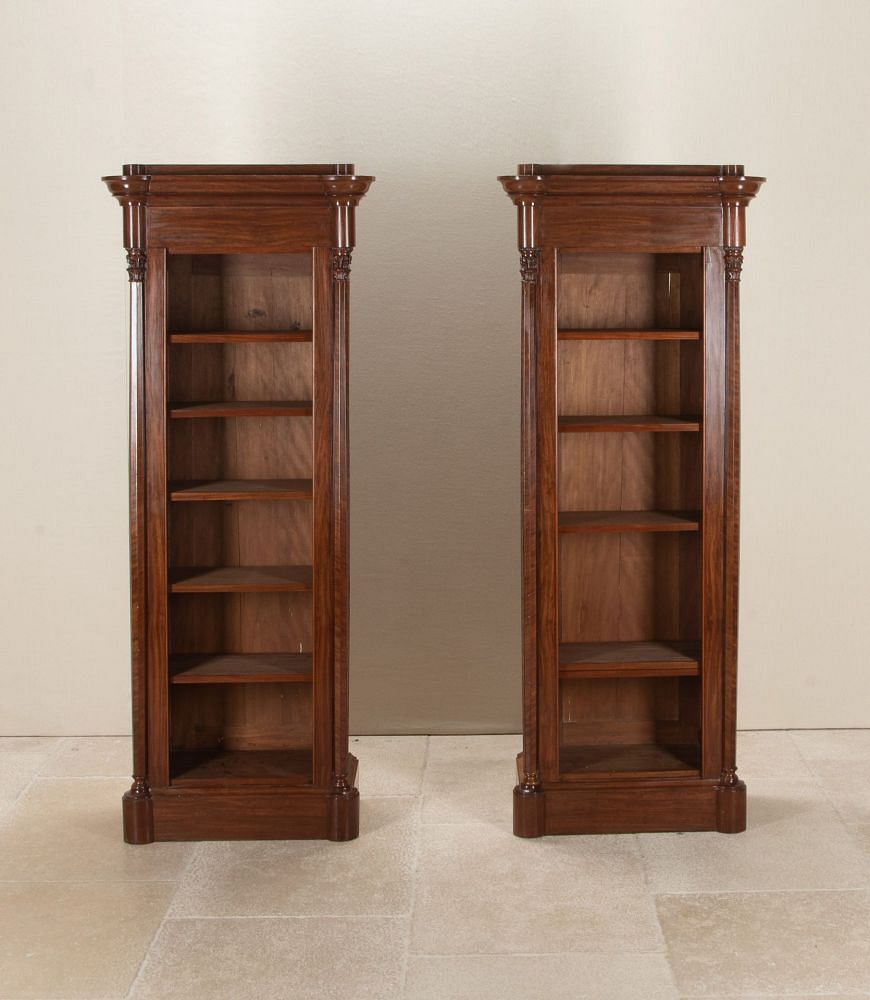 Pair of 19th Century Mahogany Sentry Box Bookcases BK5242817