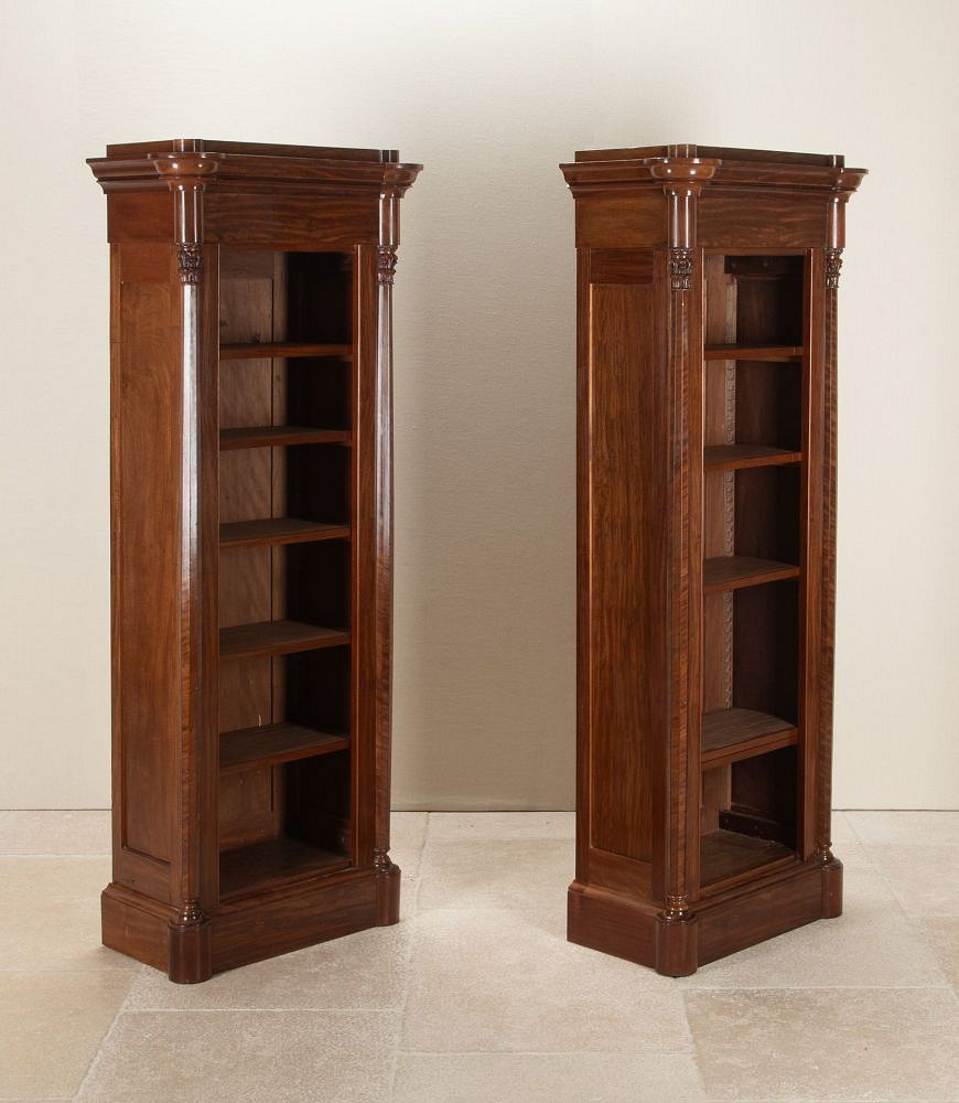 Pair of 19th Century Mahogany Sentry Box Bookcases BK5242817