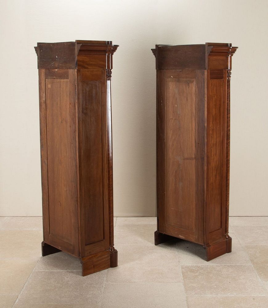Pair of 19th Century Mahogany Sentry Box Bookcases BK5242817