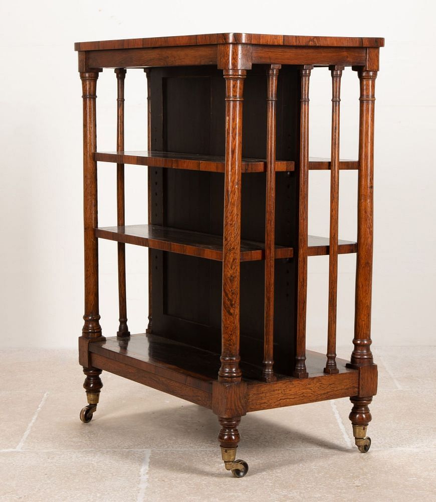 19th Century Regency Rosewood Double Sided Bookcase BK8041749