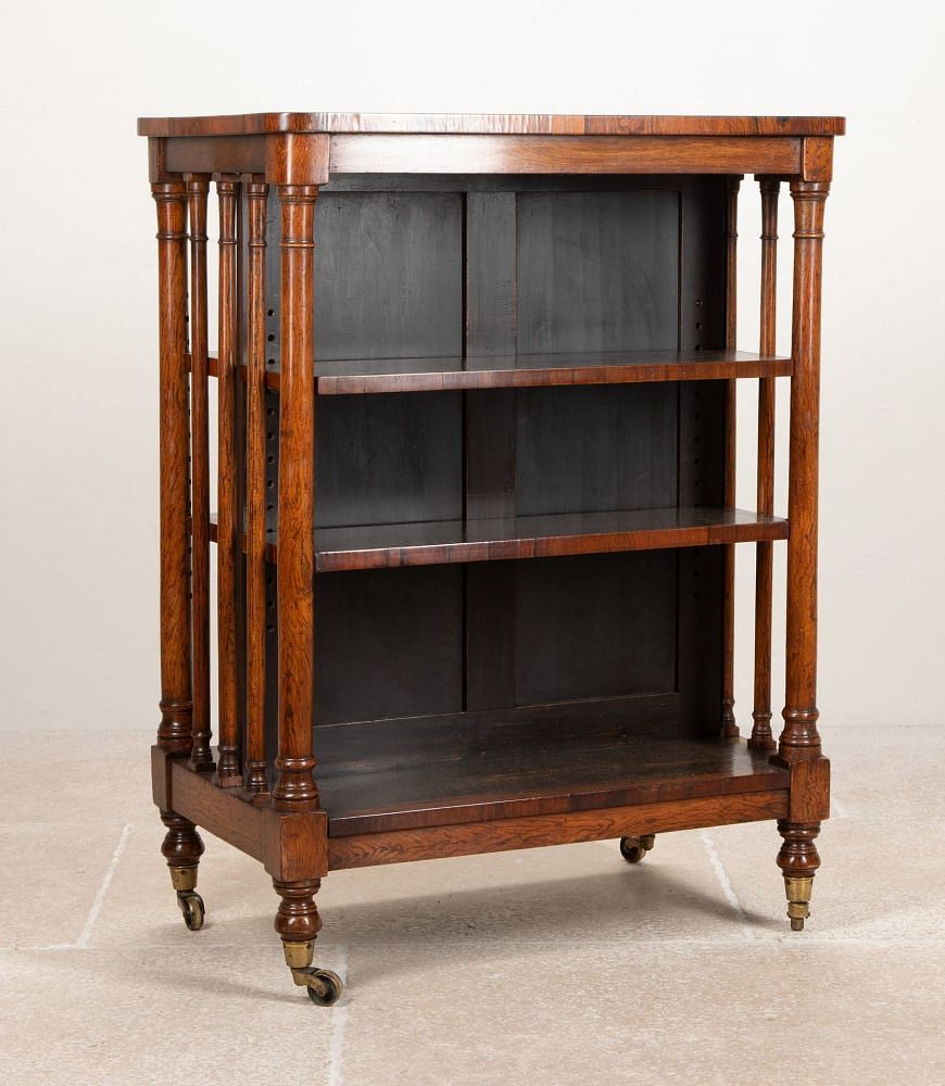19th Century Regency Rosewood Double Sided Bookcase BK8041749
