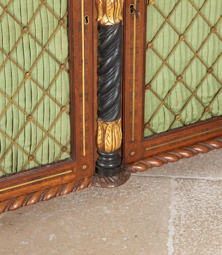 19th Century English Regency Style Marble Top Cabinet BU2542797