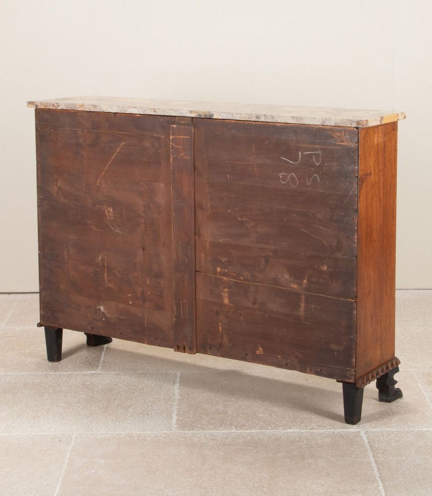 19th Century English Regency Style Marble Top Cabinet BU2542797