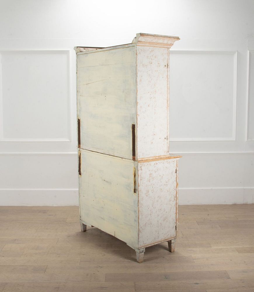 19th Century Swedish Two Part Gustavian Cabinet BU6040491