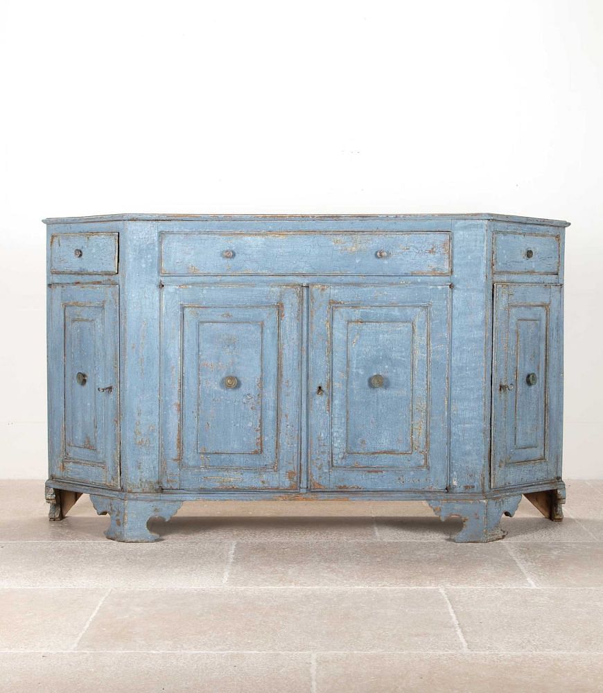Early 19th Century Italian Trapezoid Credenza Buffet BU7542212