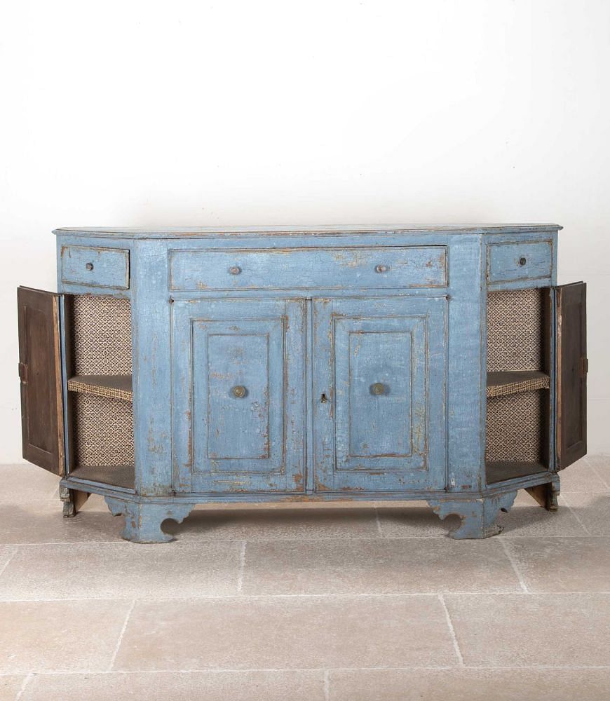 Early 19th Century Italian Trapezoid Credenza Buffet BU7542212