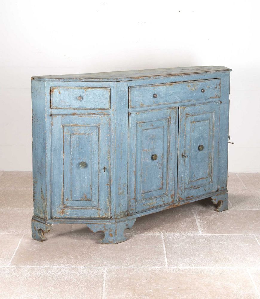 Early 19th Century Italian Trapezoid Credenza Buffet BU7542212