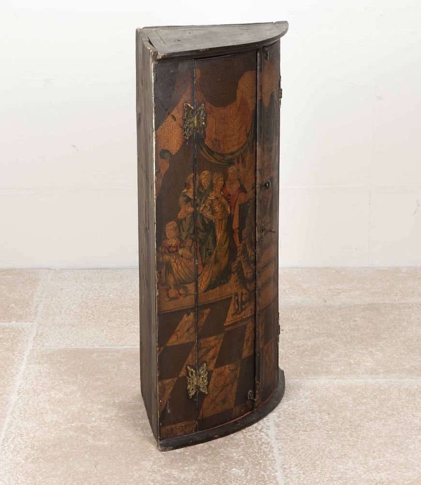 Late 18th Century English Painted Corner Cupboard CA2042107