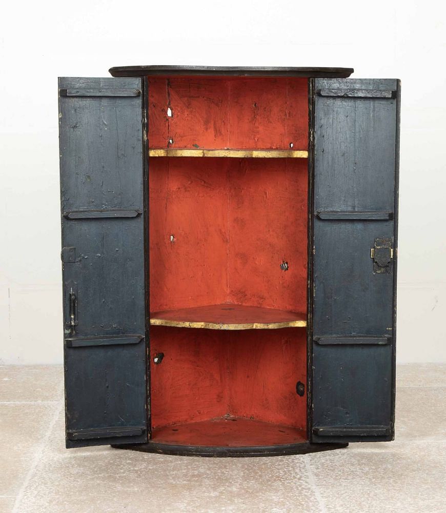 Late 18th Century English Painted Corner Cupboard CA2042107