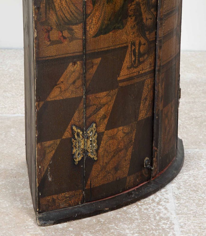 Late 18th Century English Painted Corner Cupboard CA2042107