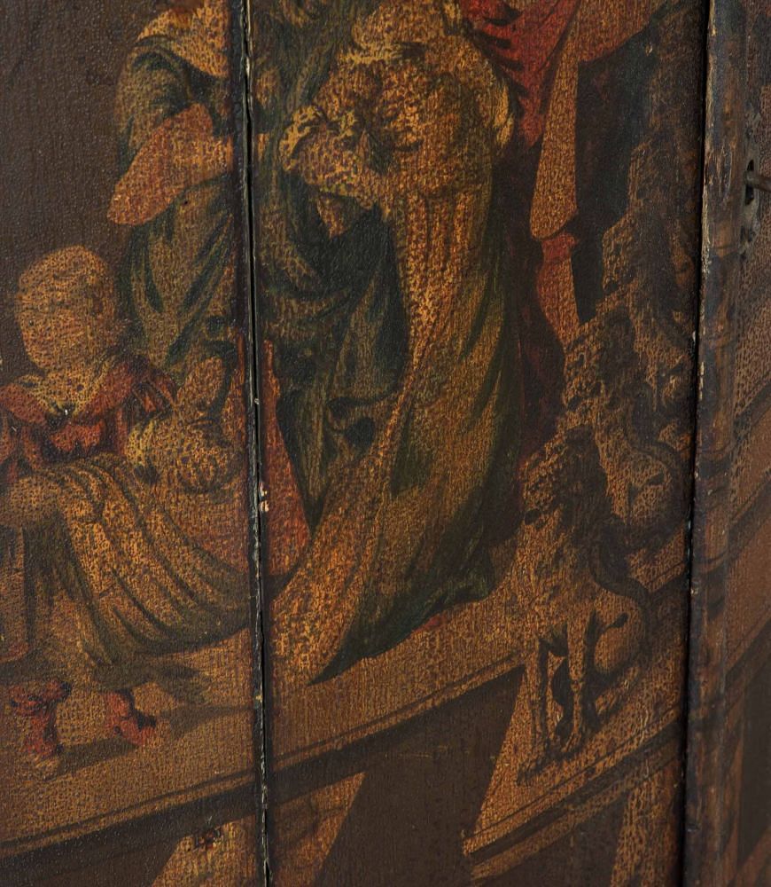 Late 18th Century English Painted Corner Cupboard CA2042107