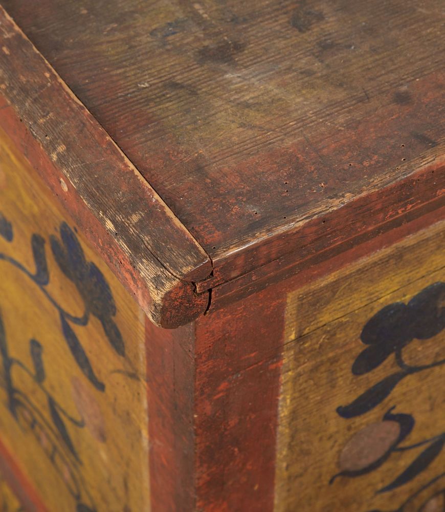 19th Century Painted French Chest with Floral Decoration CB7236166