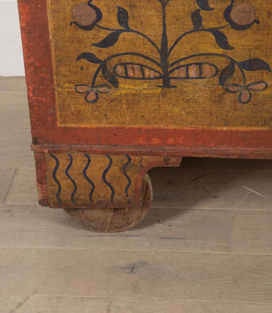 19th Century Painted French Chest with Floral Decoration CB7236166
