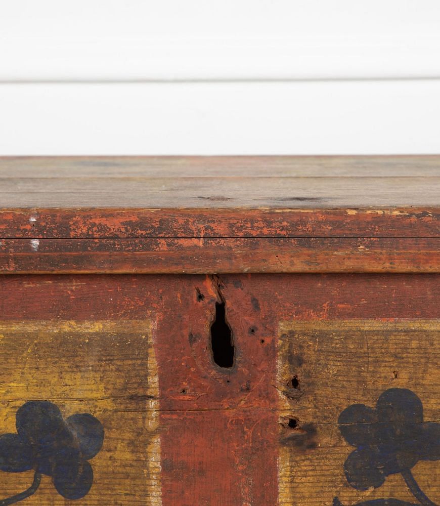 19th Century Painted French Chest with Floral Decoration CB7236166