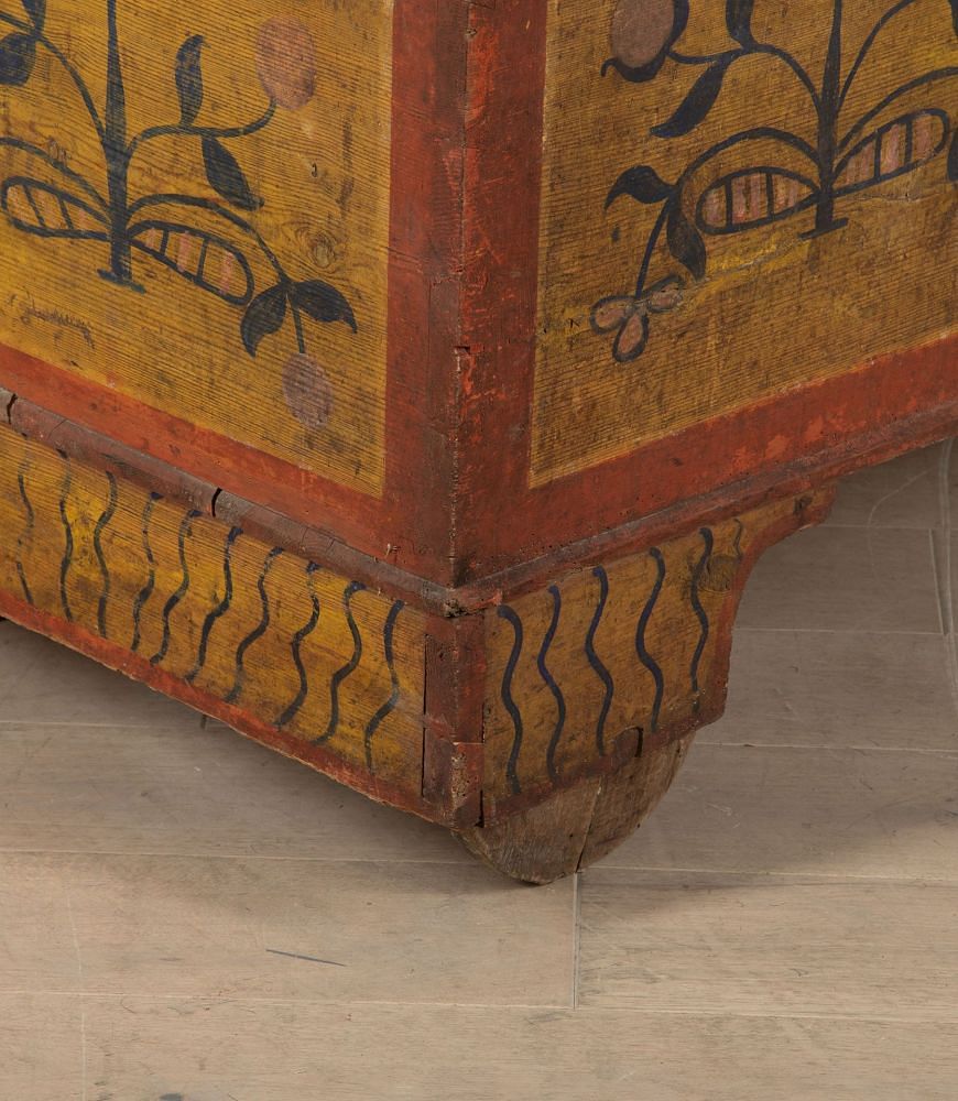 19th Century Painted French Chest with Floral Decoration CB7236166