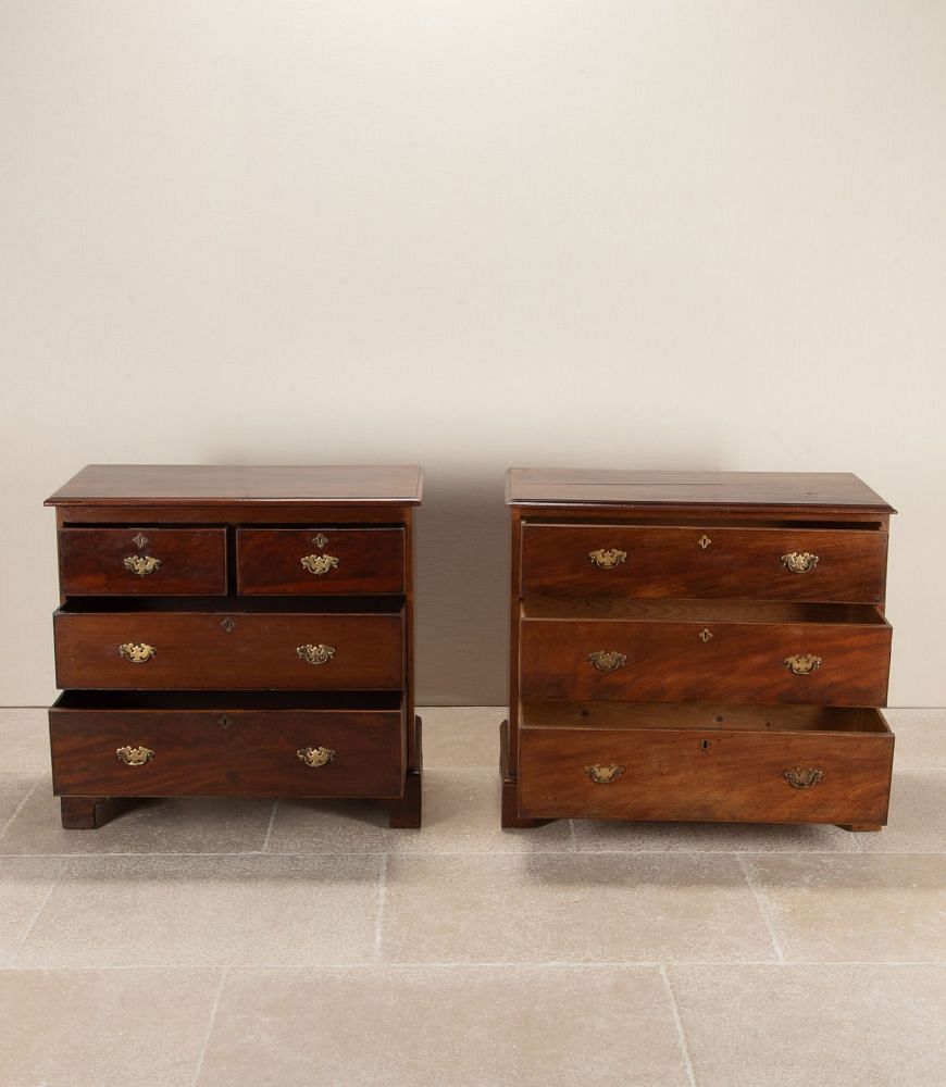 Matched Pair of 18th Century Mahogany George III Chest of Drawers CC3442949
