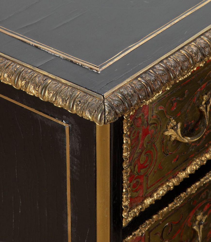 Pair of 19th Century French Boulle Tortoiseshell Commodes CC4140306