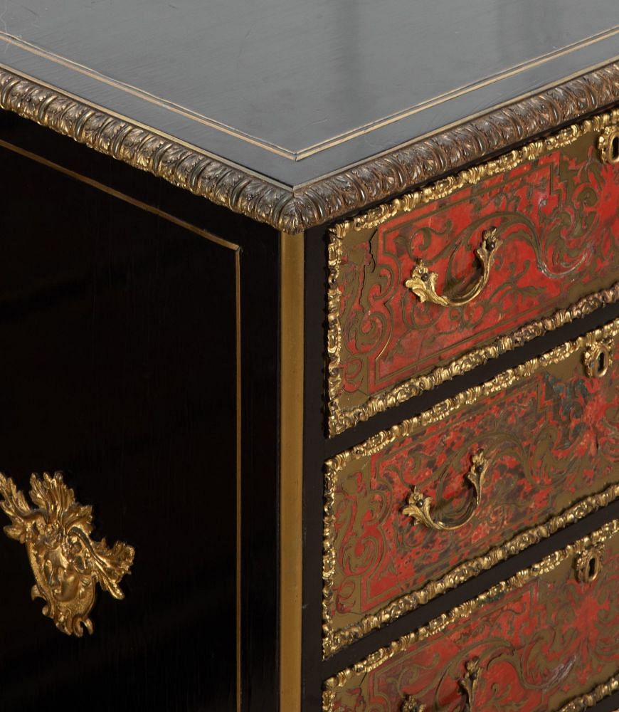 Pair of 19th Century French Boulle Tortoiseshell Commodes CC4140306