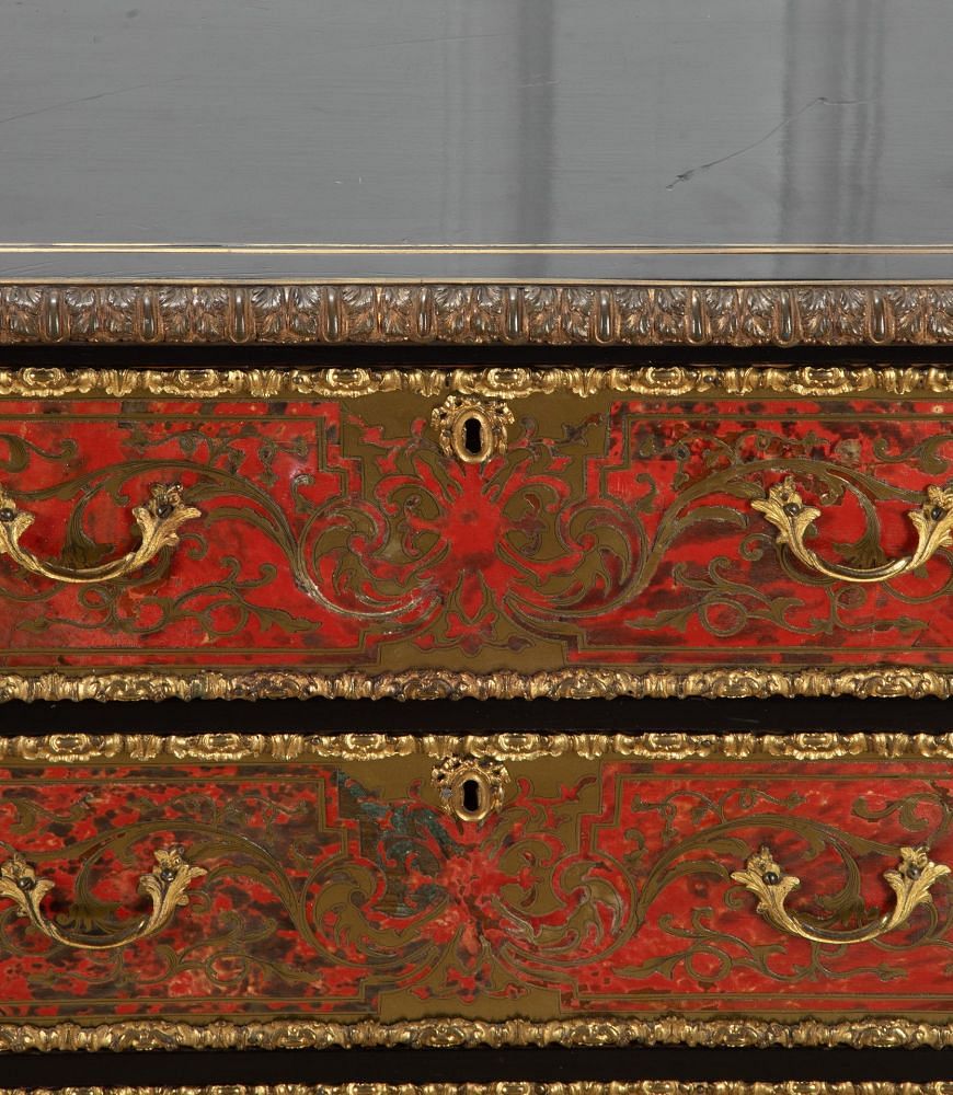 Pair of 19th Century French Boulle Tortoiseshell Commodes CC4140306