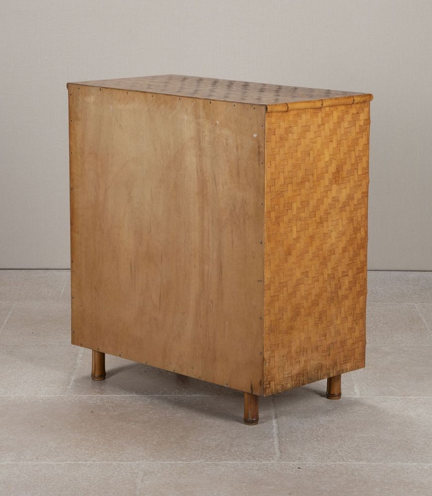 Mid-Century Italian Bamboo and Palm Commode CC4343538