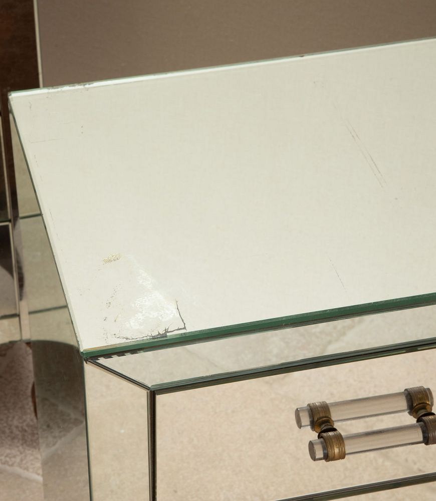 Pair of 20th Century French Art Deco Mirror Commodes CC4542875