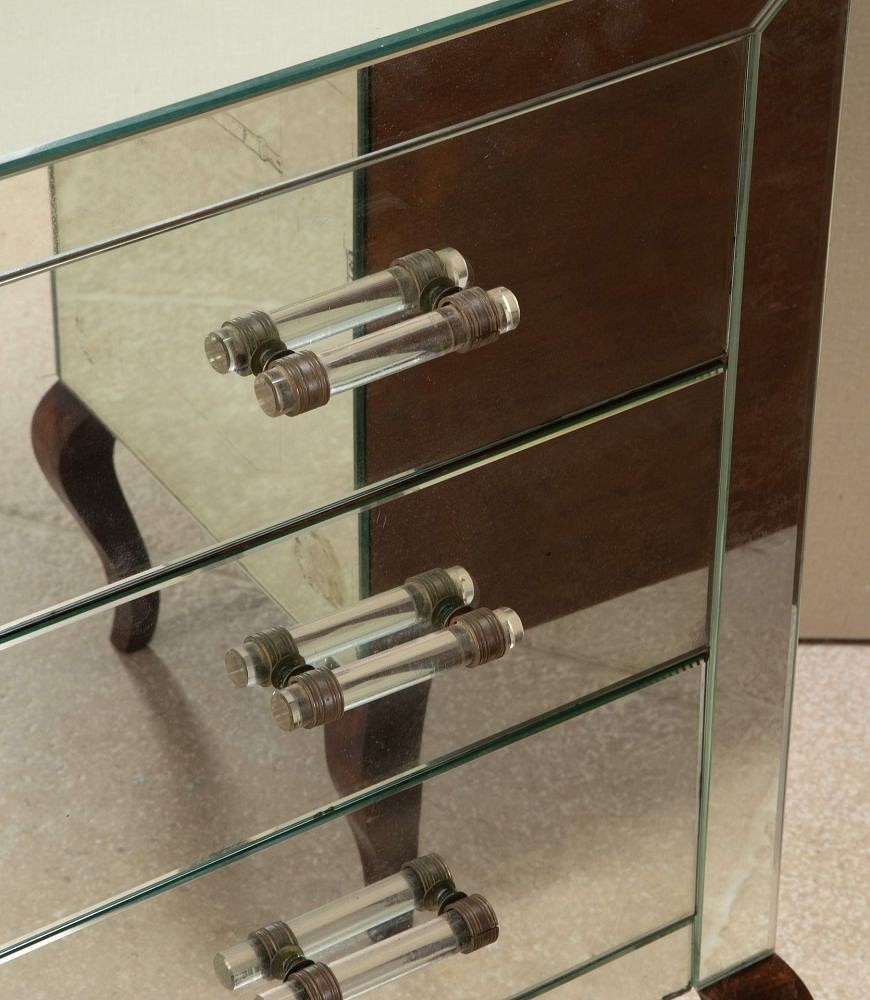 Pair of 20th Century French Art Deco Mirror Commodes CC4542875