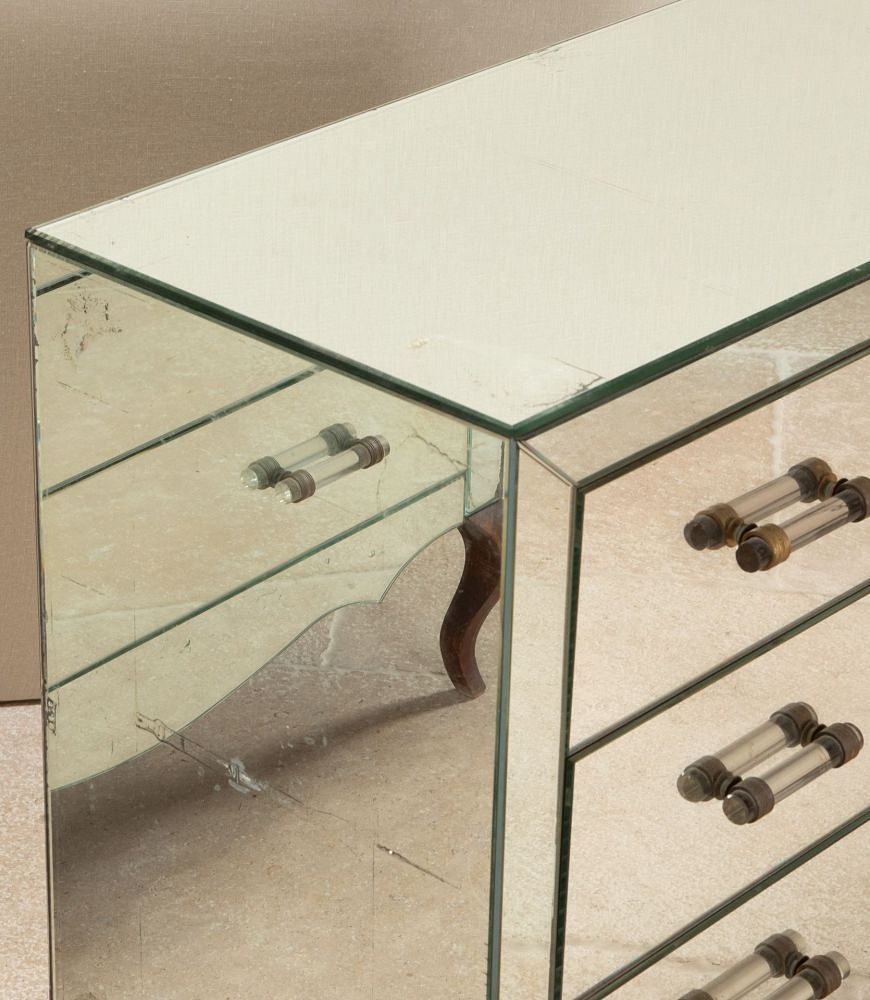 Pair of 20th Century French Art Deco Mirror Commodes CC4542875