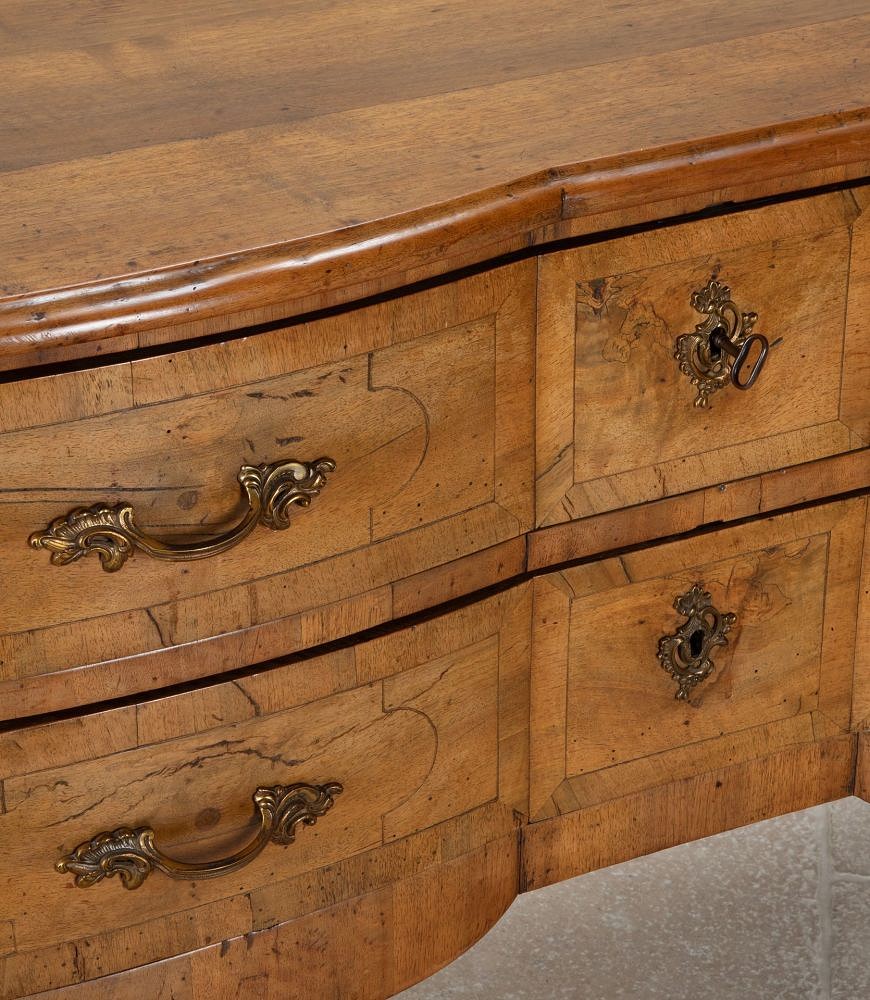 20th Century French Two Drawer Walnut Commode CC4842857