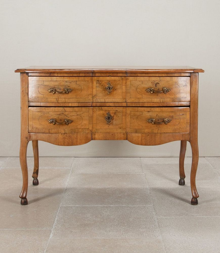 20th Century French Two Drawer Walnut Commode CC4842857