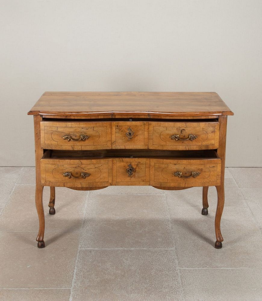 20th Century French Two Drawer Walnut Commode CC4842857