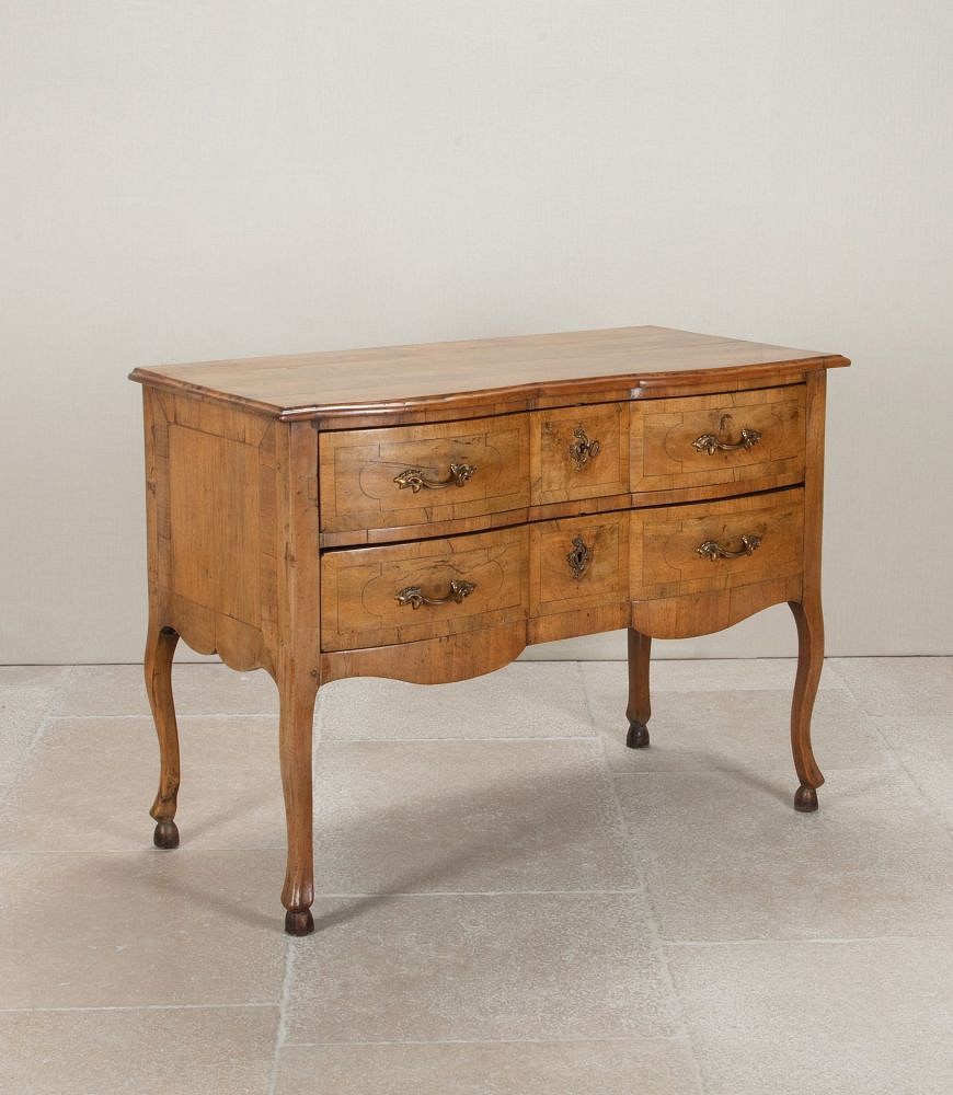 20th Century French Two Drawer Walnut Commode CC4842857